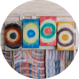 Cabecero artesanal único diseño "Dianas del corazón" - Imagen 2